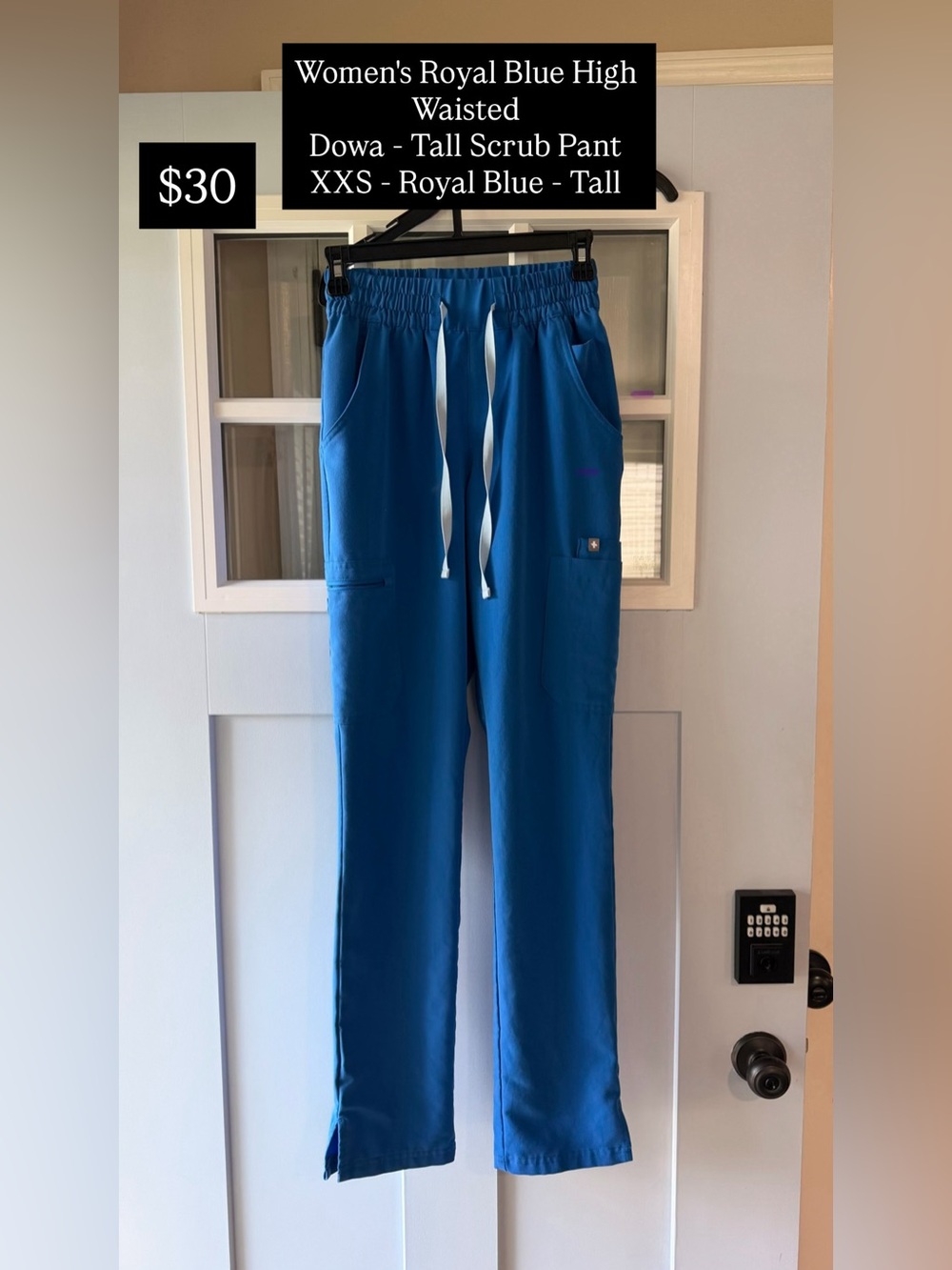 Figs Royal Blue High-Rise Scrub Jogger